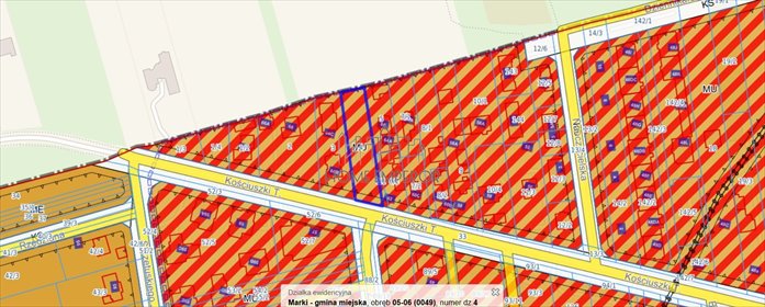 działka na sprzedaż 1300m2 działka Marki, Kościuszki