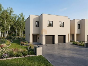 Do sprzedania nowoczesny bliźniak 104 m² z garażem i dużym ogrodem dom Wrocław, Ratyń