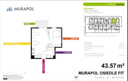 mieszkanie na sprzedaż Tychy Bielska 43,57 m2