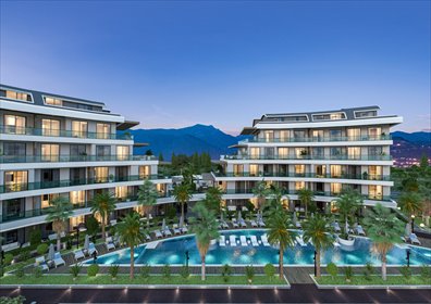 Luksusowe 3-pokojowe apartamenty z basenami i spa mieszkanie Oba, Oba, Alanya, Antalya