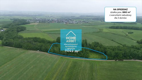 Działka 8 863 m² pod zabudowę 3 domów (Werblinia) działka Werblinia, Leśna