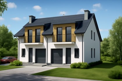 Nowy bliźniak 122 m² z dużą działką i pełną przestrzenią dom Oborzany
