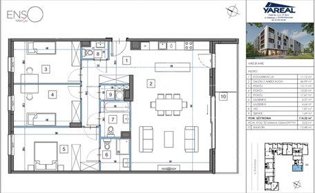 mieszkanie na sprzedaż 114m2 mieszkanie Warszawa, Wilanów, Adama Branickiego
