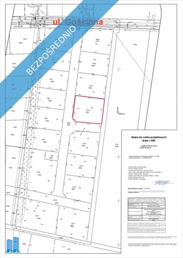 działka na sprzedaż 1000m2 działka Poznań, Nowe Miasto, Gościnna