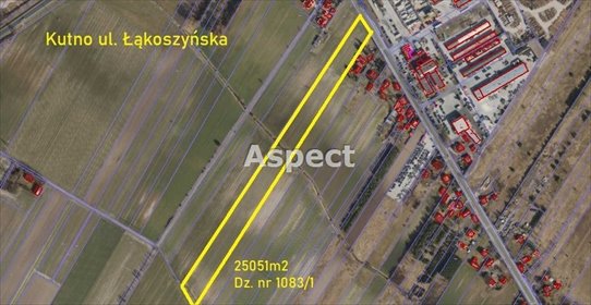działka na sprzedaż 25051m2 działka Kutno, Łąkoszyn