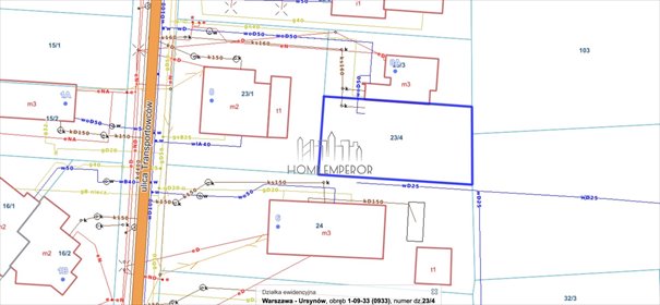 Działka 462 m² pod zabudowę jednorodzinną w Ursynowie działka Warszawa, Ursynów, Pyry, Transportowców