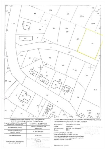 działka na sprzedaż 1863m2 działka Biskupiec, Skauta