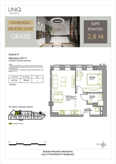 mieszkanie na sprzedaż 38m2 mieszkanie Bydgoszcz, Centrum, Pomorska