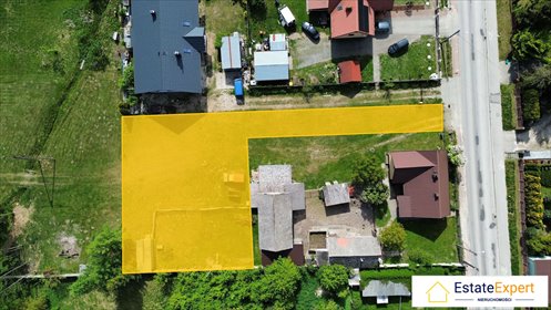 Działka budowlana 1103 m² z mediami, blisko Kielc działka kielecki