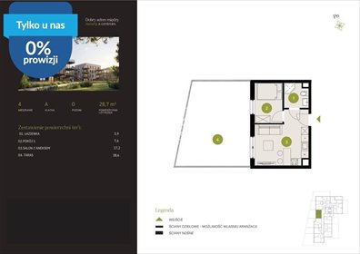Przestronny taras 38,6 m² w nowoczesnym mieszkaniu Bydgoszcz mieszkanie Bydgoszcz, Flisy, Mińska