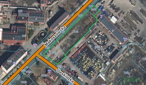 Działka usługowa 3 975 m² w Zabrzu - parking i infrastruktura działka Zabrze, Makoszowy, Beskidzka