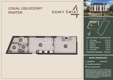 Zapraszam do sprzedaży lokalu usługowego 60,48 m² w Lublinie lokal użytkowy Lublin, Śródmieście