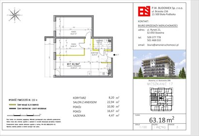 mieszkanie na sprzedaż 63m2 mieszkanie Skawina, Bukowska