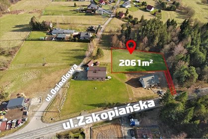 działka na sprzedaż 2061m2 działka Ślemień