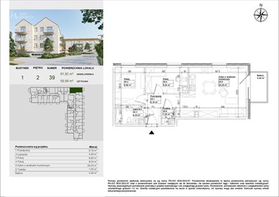 Przestronne 3-pokojowe mieszkanie w Osielsku, 59,99 m² mieszkanie Osielsko, Aleja Adama Mickiewicza