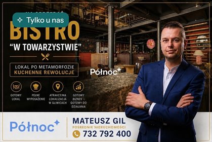 Polecam gotowy lokal gastronomiczny 250 m² przy Rynku Gliwice lokal użytkowy Gliwice, Zwycięstwa
