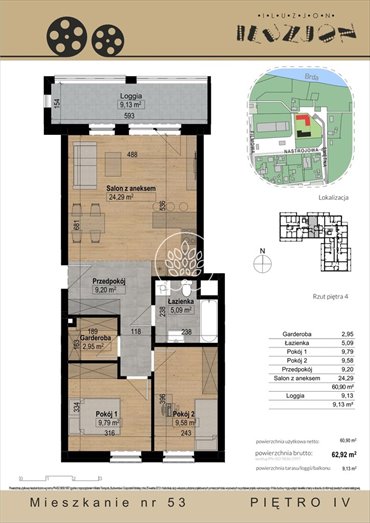 mieszkanie na sprzedaż 63m2 mieszkanie Bydgoszcz, Bartodzieje Małe, Nastrojowa