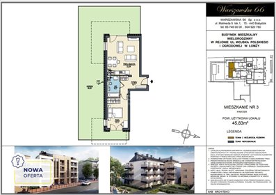 mieszkanie na sprzedaż 46m2 mieszkanie Łomża, Ogrodowa