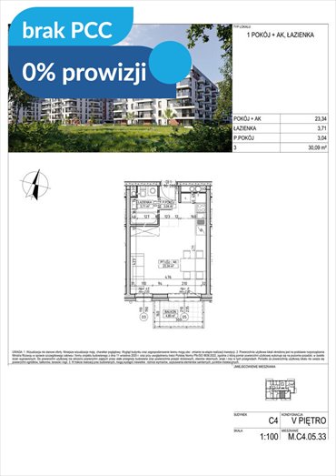 Nowoczesne 1-pokojowe mieszkanie z balkonem w Fordonie mieszkanie Bydgoszcz, Fordon, Fordońska