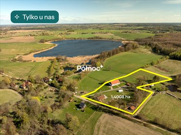 Przestronny dom z działką 1,386 ha nad jeziorami w Warkałkach dom Warkałki