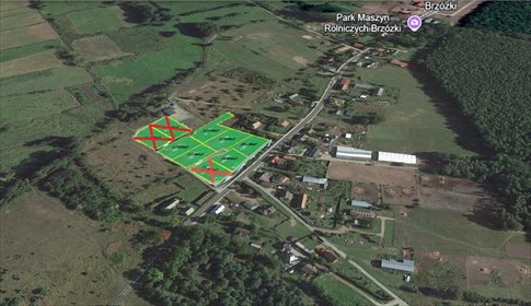 działka na sprzedaż 1253m2 działka Brzózki