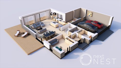 Nowoczesny dom wolnostojący 263 m2 z garażem w Konstancinie dom Konstancin-Jeziorna, Kabacka