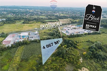 działka na sprzedaż 4867m2 działka Kraków, Dębniki, Dębniki, Skotnicka