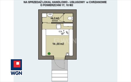 Do sprzedania atrakcyjny lokal usługowy 17,28 m² w centrum Chrzanowa lokal użytkowy Chrzanów, Śródmieście