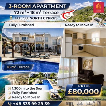 Mieszkanie na sprzedaż 72m2 mieszkanie Tatlysu, Tatlysu