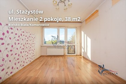 Słoneczne 2 pokoje z balkonem i potencjałem aranżacji mieszkanie Bielsko-Biała, Komorowice Krakowskie