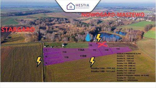 działka na sprzedaż 1482m2 działka Grabowo