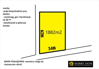 działka na sprzedaż 1882m2 działka Osowicze