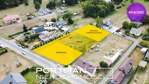 działka na sprzedaż 900m2 działka Podbiel