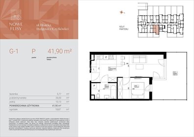 mieszkanie na sprzedaż 42m2 mieszkanie Bydgoszcz, Czyżkówko, Flisacka