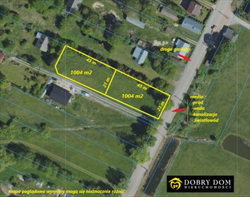Działka siedliskowa 1004 m² z mediami, asfalt, inwestycja działka Rafałówka