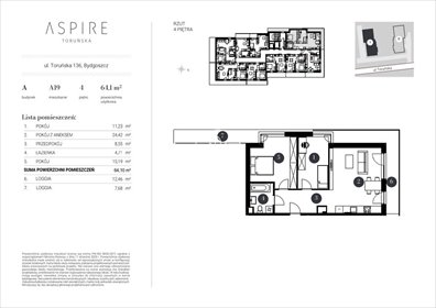 mieszkanie na sprzedaż 66m2 mieszkanie Bydgoszcz, Toruńska