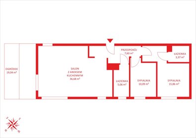 Przestronne 78,66 m2 w nowoczesnym osiedlu Brzeźno. mieszkanie Gdańsk, Brzeźno, Bogumiła Kobieli