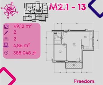 mieszkanie na sprzedaż 49m2 mieszkanie Bonin
