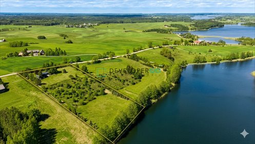 Działka z 70 m linii brzegowej i widokiem na 4 jeziora działka Sztabinki