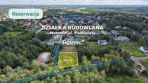 Działka budowlana 825 m² w Wołominie zapraszam działka Wołomin, Podbipięty