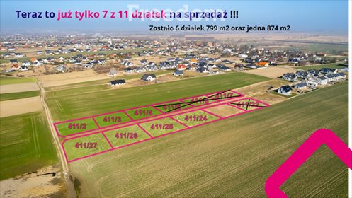 działka na sprzedaż 799m2 działka Różyny, Morelowa