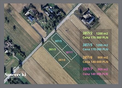 działka na sprzedaż 1200m2 działka Trzeszkowice