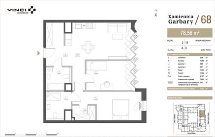 Polecam luksusowe 78,6 m² apartament w centrum Poznania mieszkanie Poznań, Centrum, Garbary
