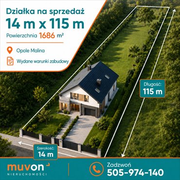 Działka pod Twój dom z WZ – Malina, Opole działka Opole, Adama