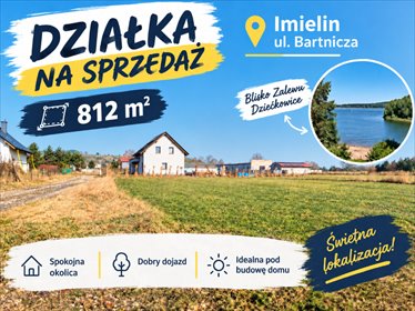 Działka budowlana 812 m² w Imielinie, blisko infrastruktury! polecam! działka Imielin, Bartnicza
