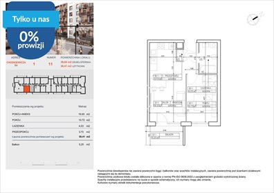 Na sprzedaż nowoczesne mieszkanie 49,45 m² w Bydgoszczy mieszkanie Bydgoszcz, Bielawy, Jana Karola Chodkiewicza