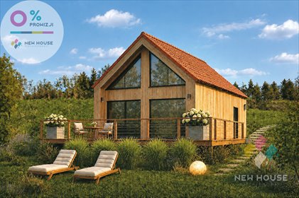 Nowoczesny dom 56 m² z tarasem 26,7 m², blisko jeziora - polecam! dom Woryty