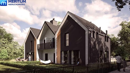 Nowoczesny bliźniak 130 m2 z ogrodem i lasem dom Granica