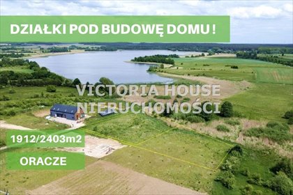 Działka budowlana z widokiem na jezioro Haleckie, blisko Ełku działka Oracze