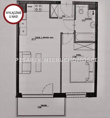 mieszkanie na sprzedaż 43m2 mieszkanie Warszawa, Bemowo, Chrzanów, Szeligowska